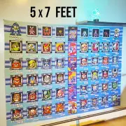 MEGA-HUGE 7x5 foot Mega Man tapestry MegaMan 1-6 All Bosses + Dr Wily Nintendo