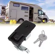 1 Set Paddle Latch Compression Lock and Keys Black for Tool Box Truck RV Trailer