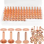 77x For Leather Craft Product Copper Rivets&Burrs No Pattern Concise Style