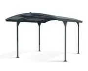 CANOPIA - Atlas 3 x 5 DIY Single Carport Kit Dark Grey Solar Grey
