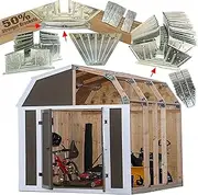 50% Structurally Stronger Truss Design Easy Shed Kit Builds 6'–14' Widths Any Length - Bonus Miter Template, Storage Barn Garage Playhouse Easy Framing - 2x4 Basic Barn Roof DIY EZ Framer