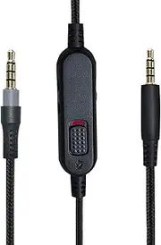 Sqrgreat Replacement Audio Cable for HyperX Cloud Alpha, Mix, Stinger Gaming Headset - Extension Cord With Volume Control, Inline Mute (No Mic, 6.5Ft)