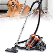 Cylinder Vacuum Cleaner, 3600W Cyclonic Carpet and Hard Floor Cleaner, Lightweight and Low Noise, HEPA Filter, Extendable Hose, Comes with Attachments, for Home Use