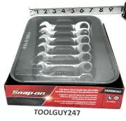 SNAP ON TOOLS USA OXKRM707 7PC Metric Short Ratcheting Combo Box End Wrench Set