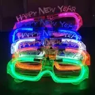 LED Light Up Glasses Happy New Year Glowing Flashing Eyeglasses Party Decor﻿