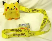 Pokemon Pikachu Yellow Lanyard ID Holder with 3" Pikachu Plush Clip-Brand New!