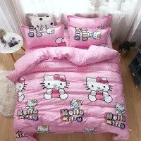 在飛比找樂天市場購物網優惠-HelloKitty床包四件套 可愛卡通床包組 凱蒂Kitt