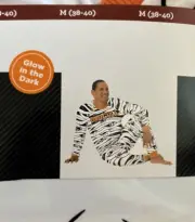 NEW Glow in the Dark Men's Dracula Pajamas Halloween Costume Sleepwear 38-40 Med