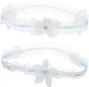 [FOMIYES] Elegant Wedding Lace Bridal Leg for Bride Stretchy Garters for Wedding Day
