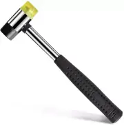 Small Rubber & Nylon Two Way Mallet Hammer Grip 8x2.75" Woodwork Carpentry