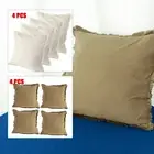 4Pcs Square Throw Pillow Cover Soft Cotton Pillow Case Boho Style xiYbs