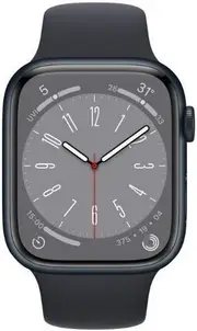 Apple Watch Series 8 - 32GB - Midnight-Aluminum-Sport Band-Midnight - GPS - 45mm - Midnight - Aluminum - Midnight - Sport Band - Rubber - Refurbished (Premium Condition)