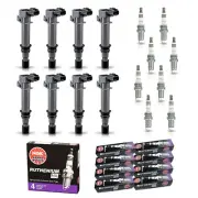 8 Ignition Coil & 8 NGK Ruthenium Spark Plug for Jeep Grand Cherokee 99-07 4.7L
