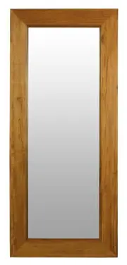Toby Solid Mahogany Timber Standing Mirror (Light Pecan)