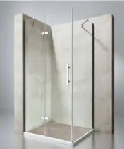 FRAME LESS SHOWER SCREEN 1200*900*2000 WITH LIP SS 304 HINGES ETC MODERN