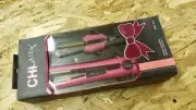 CHI AIR CLASSIC TOURMALINE 1" CERAMIC FLAT IRON PURE PINK CA1122 W/ MINI IRON