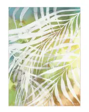 Empire Art Direct Palma Di Luce II Washable Leaf Art Area Rug