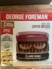 NEW George Foreman 2 Serving Grill & Panini Copper Infused Coating Non Stick