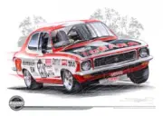 Racing Legends HDT 1972 PETER BROCK HDT LJ TORANA BATHURST WIN A1 STRETCHED CANV