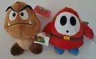Set of 2 Shy Guy and Goomba 7 inch Good Stuff Super Mario Plush NWT Super Mario