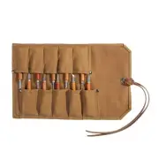 Tool Roll, Heavy Duty Waxed Canvas Small Tool Bag Tool Pouch for Chisels, Ham...