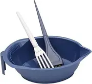 Perfk Hair Coloring Tool,Hair Dye Kit,Professional DIY Color Silicone Salon Tool, Tinting Bowl Color Mixing Colour Dyeing Set, Blue
