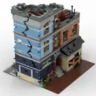 Modular Destroyed Office with Pool Room / Barber Shop 2915 Pieces MOC Build