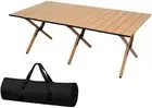 Folding Camping Table with Carry Bag Camp Rollable Foldable Portable Picnic Tabl