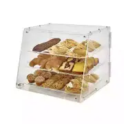 Winco ADC-3 21"x18"x16-1/2" Countertop Acrylic Display w/ 3 Trays