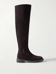 [Gianvito Rossi] Gianvito Rossi - Lexington Suede Over-the-knee Boots - Dark brown - IT38.5 IT 38.5 Brown