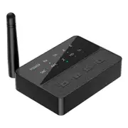 Bluetooth 5.3 Transmitter Receiver, aptX Low Latency HD Bluetooth Receiver for Home Stereo, Bluetooth Wireless Audio Adapter for 2 Headphones