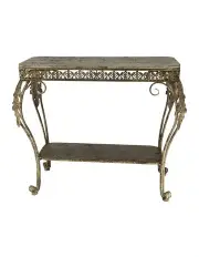 [Willow & Silk] Tuscan Fleur Console Table 75x32.5x67.5cm in Distressed Taupe
