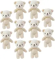 Kisangel 15Pcs Tiny Bear Keychain Pendants Plush Cartoon Bear Ornaments for Bags Backpacks and Luggage Lightweight Multi Purpose Stuffed Accessories