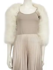 White Faux Fur Shrug