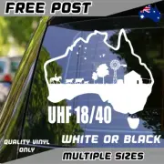 UHF 18/40 Aussie Outback Sticker Decal Caravan Car Country Australia Horse Farm
