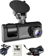 Car Dashboard Cam | 1080p Camera for Dashboard - Front and Rear Driving Recorder with Night Vision, Wide Angle for Daily Commuting
