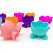 Silicone EggCup Holders Egg Storage Rack Boiler Egg Poacher Cups Bracket 5pcs