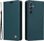[YBFJCE] Case for Samsung Galaxy A16 PU Leather Wallet Cover,Flip Folio Case with Card Holders,Magnetic Phone Cover Compatible with Samsung Galaxy A16,Green