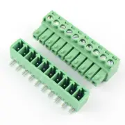50Pcs 3.5mm 10 Pin Way Right Angle Screw Terminal Block Pluggable Connector