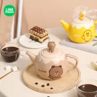 在飛比找蝦皮購物優惠-⭐ LINE FRIENDS 陶瓷 茶壺 茶具 茶杯 杯子 