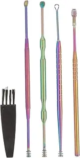 1Set Ear Wax Removal Kit Ear Cleaning Tools with Brush for Ear Canal Cleaning and Itching Relief Portable for Home Use and Travel