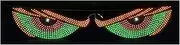 Generic Demon Eye Light, Led Dynamic Animated Headlight, Flexible Windshield Eyes, 23.62 Inches Stylish Ambient Signal Lighting For Car Front And Rear Decoration