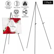 2Pcs 61in Folding Easel Stand Display Frame Tripod Easel Alloy Drawing Stand