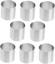 ULTECHNOVO 8Pcs Mini Round Mousse Cake Baking Moulds Food Grade for Home Professional Use Resistant Safe Reusable Baking Tools