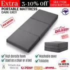 Giselle Bedding Folding Mattress Sleepover 3 Fold Mattress Single Sofa Dark Grey