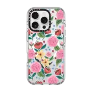 iPhone 16 Pro Clear Case MagSafe Compatible Spring Flower