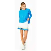 NWT Addison Bay COURT SKORT IN WHITE STRIPE, XL