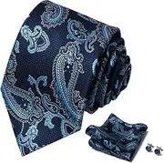 [GerRit] Men's Neckties Men's Tie Set Business Formal Party Tie Square Cufflinks for Business Wedding