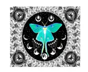 T10 150*130cm Psychedelic Mandala Butterfly Tapestry Plant Tapestry for Bedroom Living Room Psychedelic Tapestry Decoration