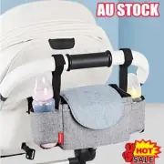 Storage Bag Organiser Mummy Bottle Cup Holder Buggy Stroller Pram Pushchair AL